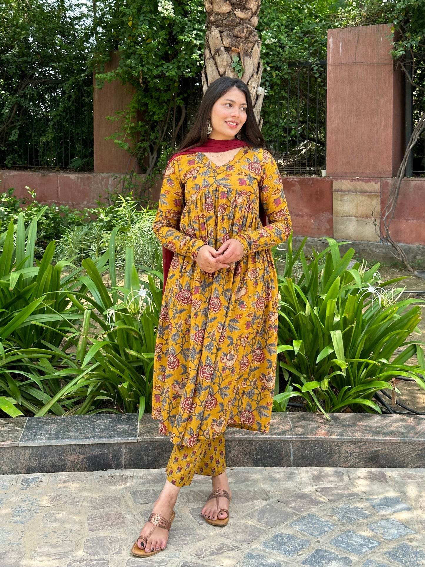 Yellow garden mohini suit set