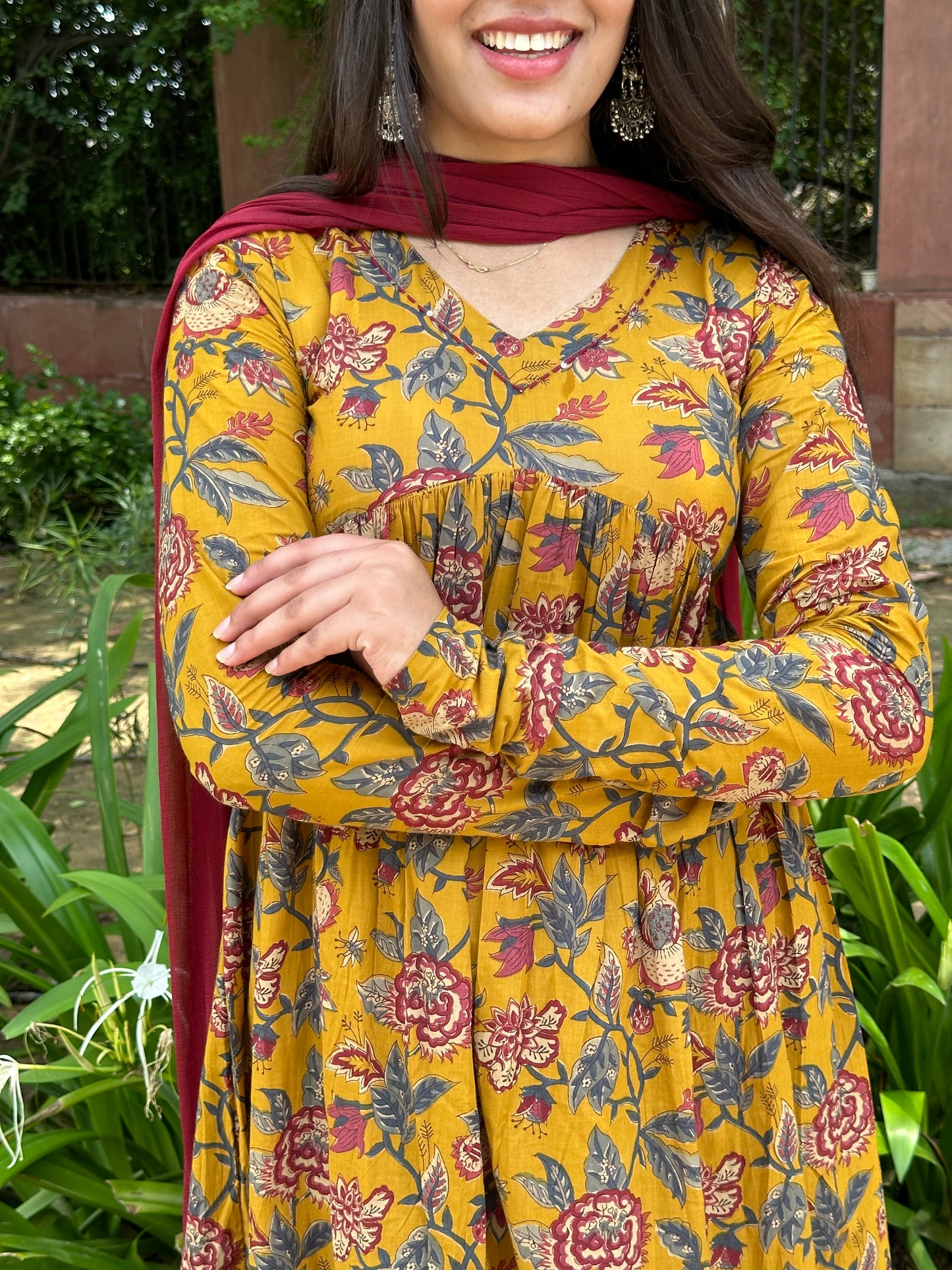 Yellow garden mohini suit set