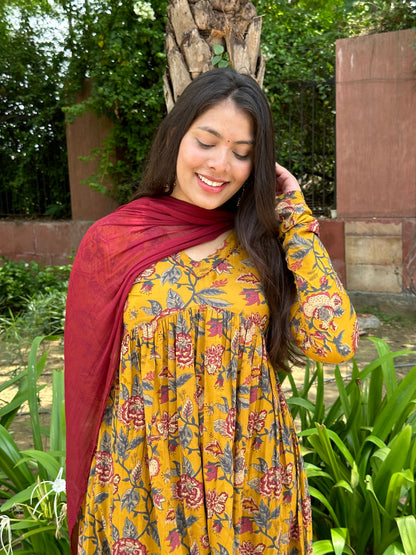 Yellow garden mohini suit set