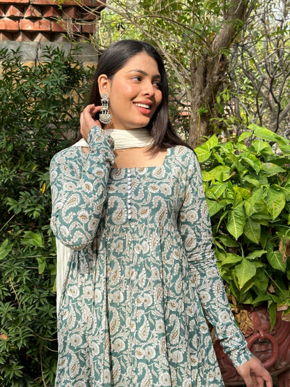 Ocean green paisley gher suit set