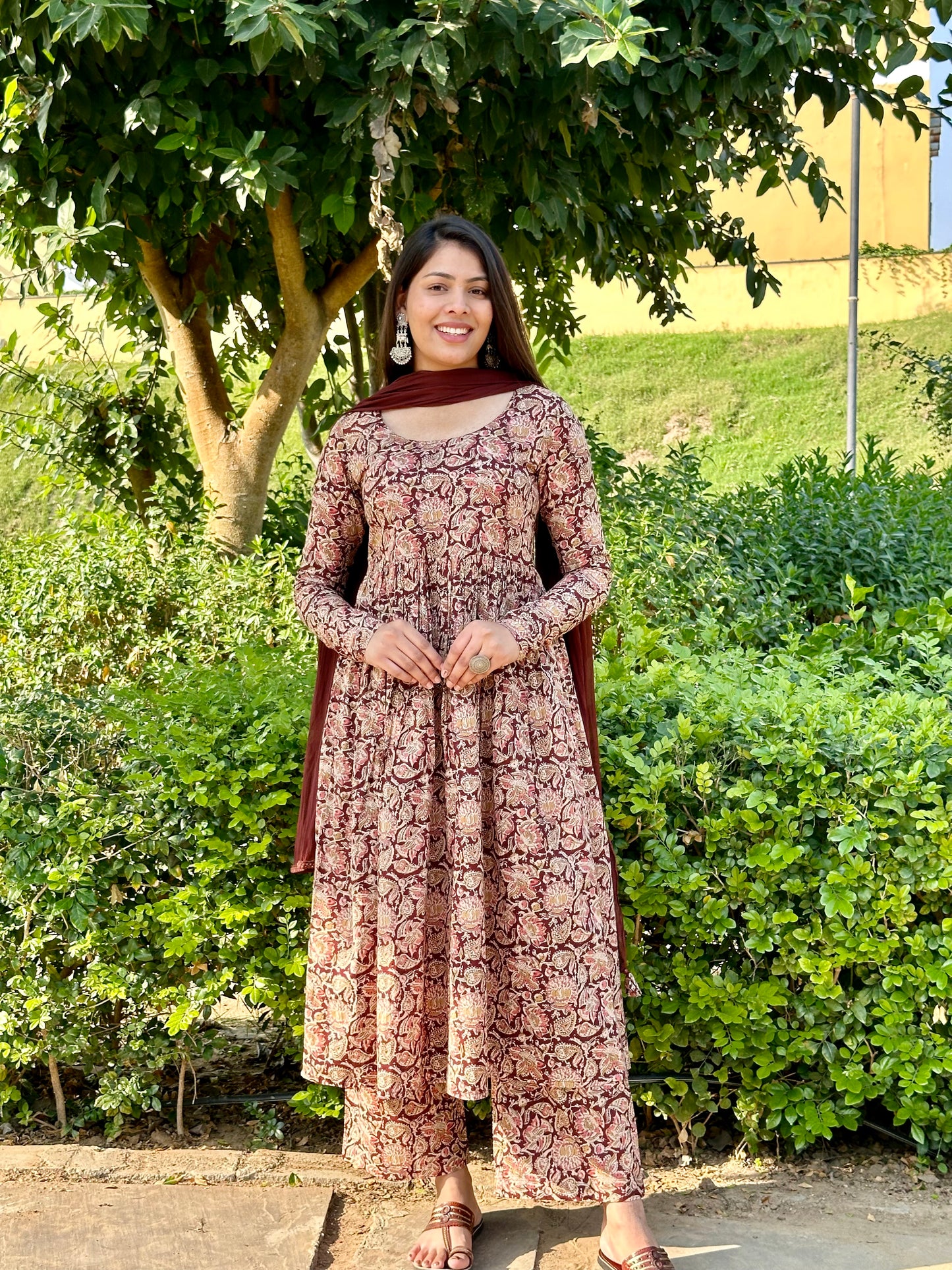 Kalamkari Anarkali set