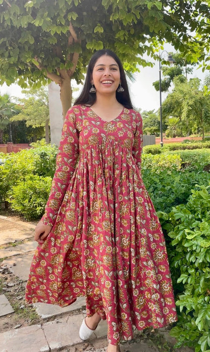 Floral Raspberry Mohini set