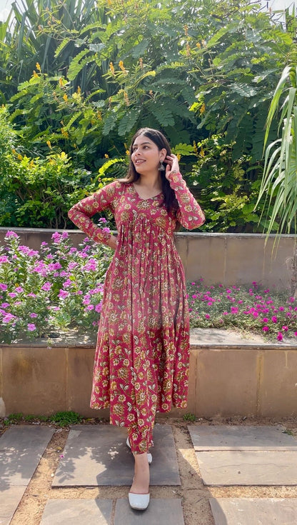 Floral Raspberry Mohini set