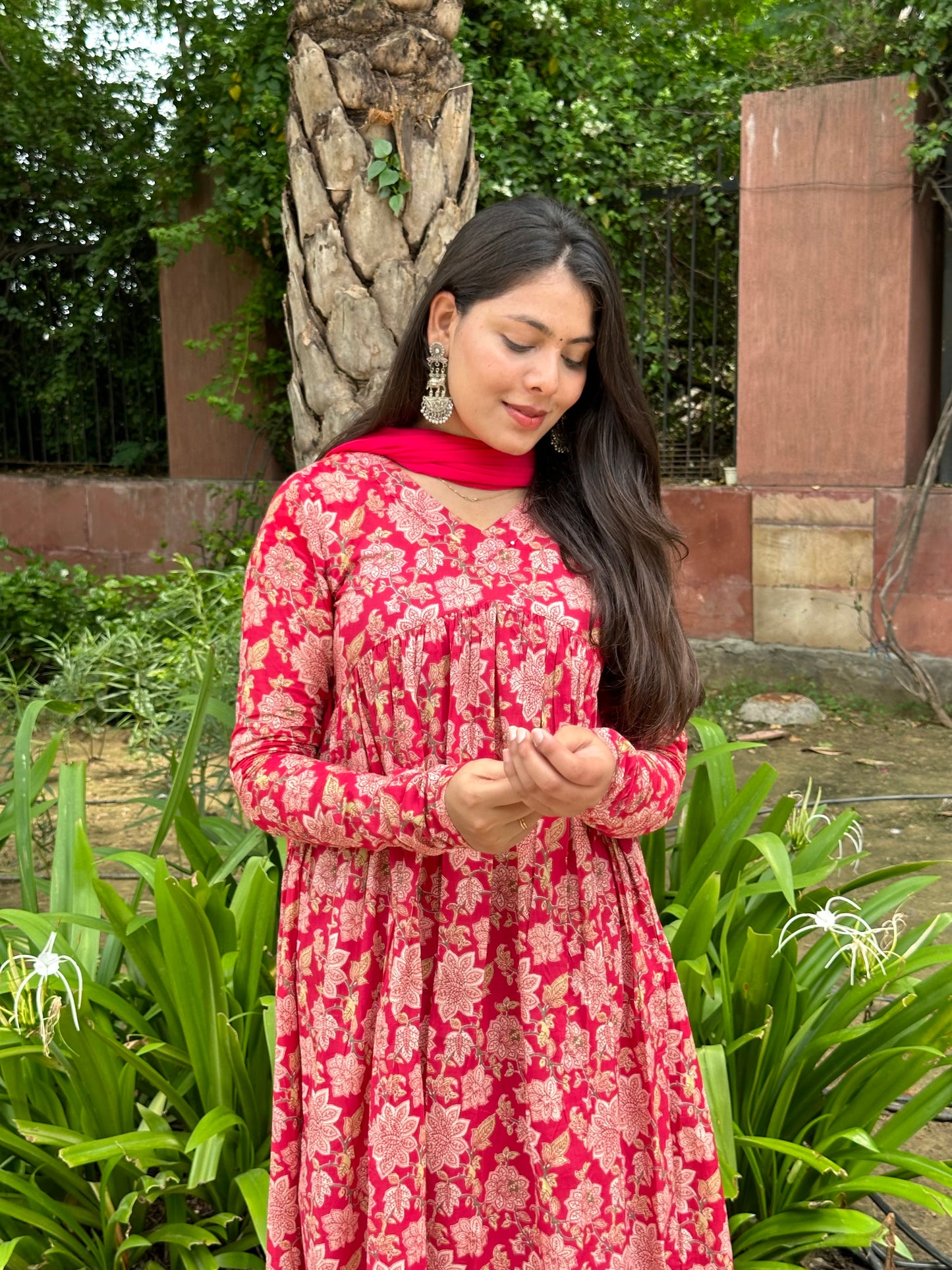 Coral Red mohini suit set