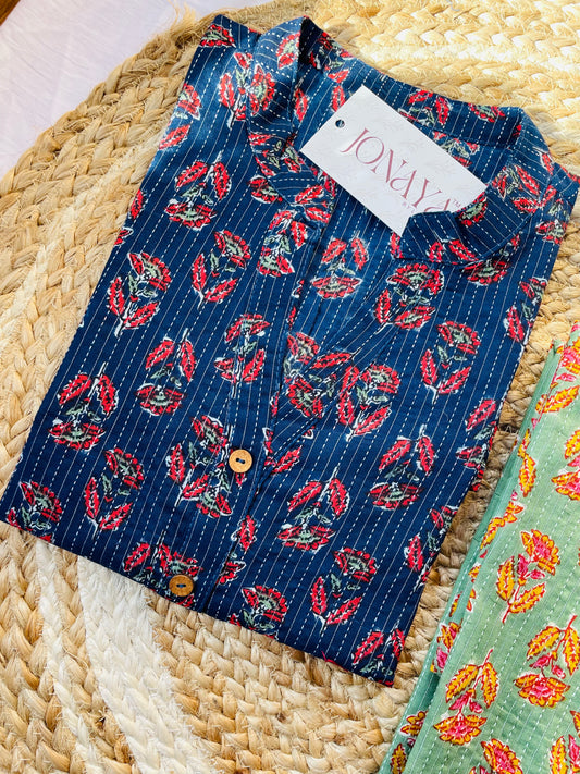 Kantha Short Kurtis by Jonaya