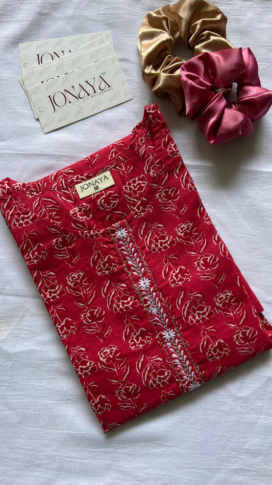 Embroidery Short Kurti by Jonaya